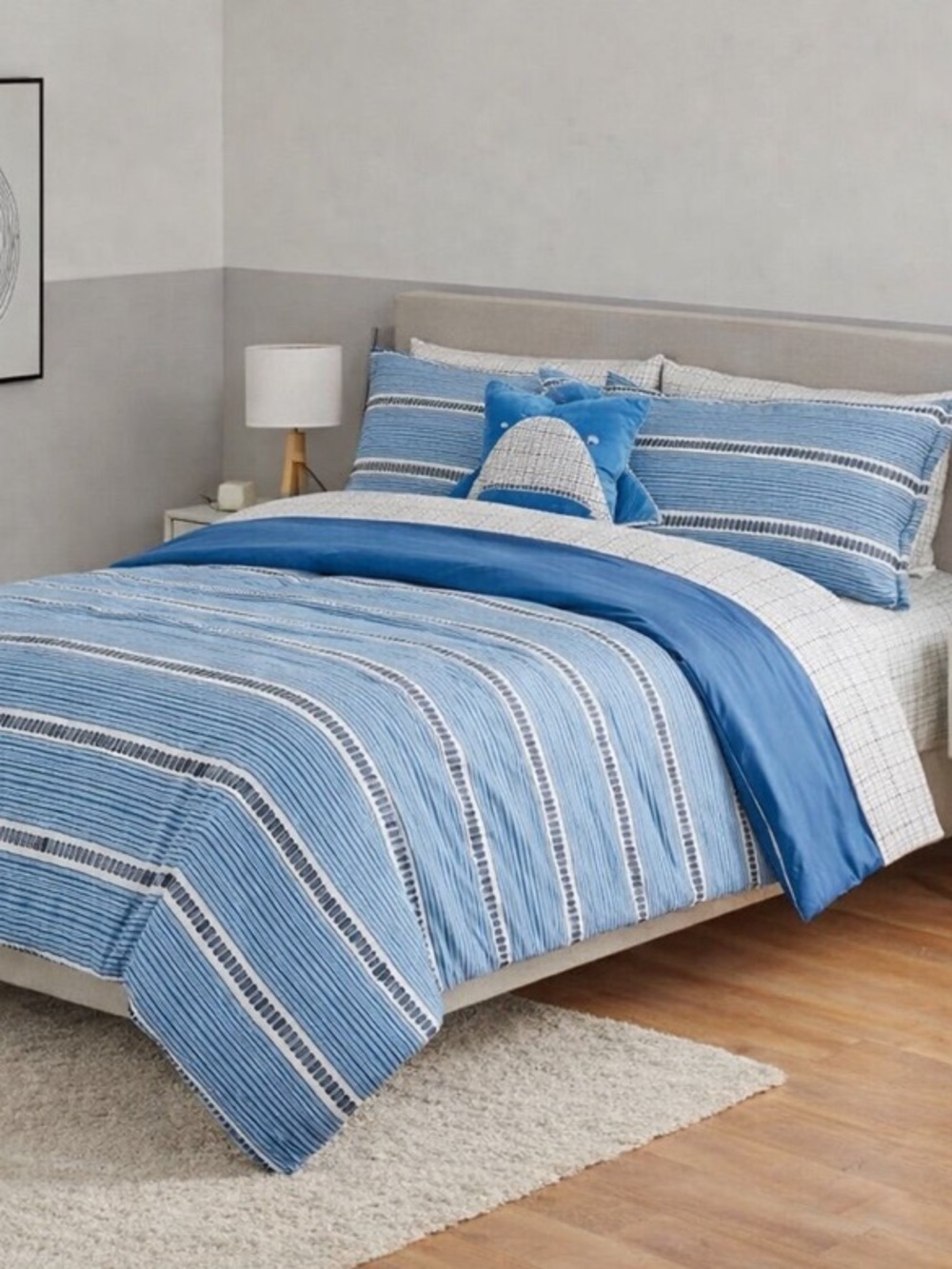 Marmalade 7-Piece Queen Reversible Comforter Set in Blue NWT